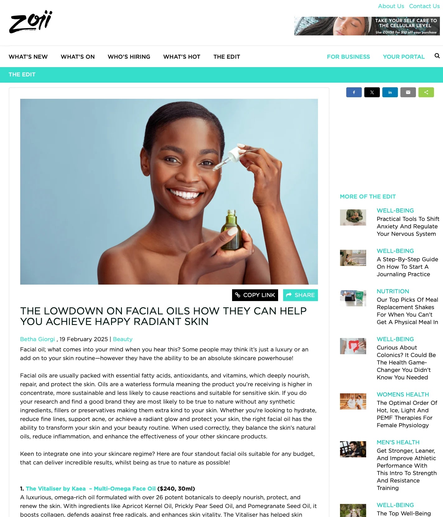 The Lowdown On Facial Oils How They Can Help You Achieve Happy Radiant Skin