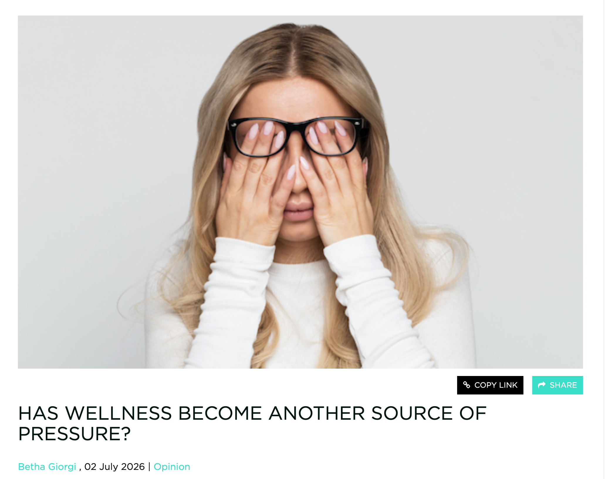 Has Wellness Become Another Source Of Pressure?