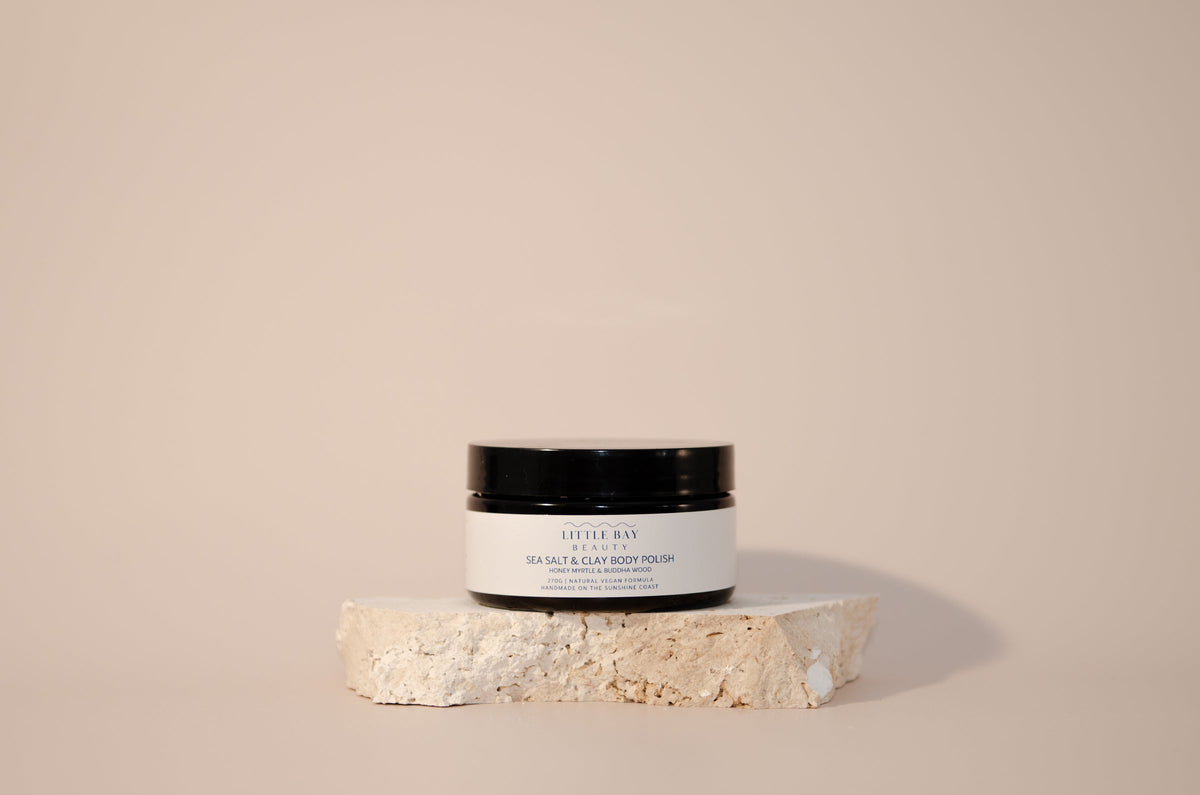 Body Polish Sea Salt & Clay Honey Myrtle and Buddha Wood 270g
